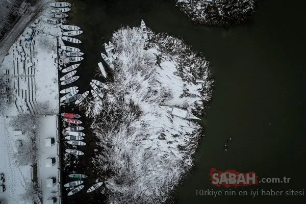 'Küçük Venedik' beyaz örtüsüyle ayrı güzel