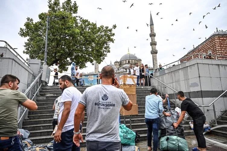 Eminönü'nde selin ardından son durum