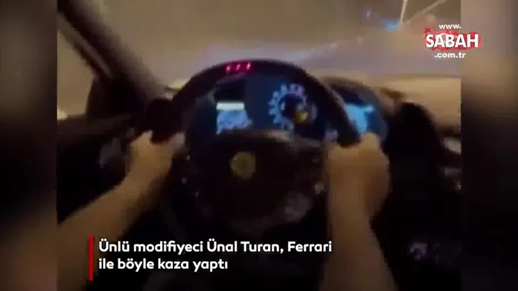 Ünlü modifiyeci Ünal Turan, 14 milyon liralık aracıyla kaza yaptı! Kaza anı kameralara böyle yansıdı! | Video