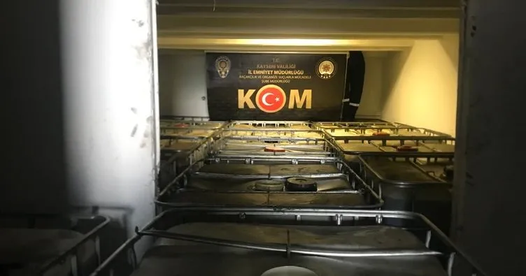 Kayseri’de 22 ton merdiven altı akaryakıt ele geçirildi