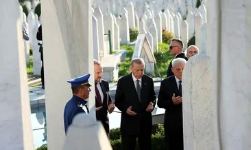 Başkan Erdoğan Aliya İzetbegoviç’in kabrini ziyaret etti