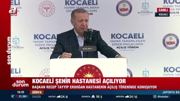 Cumhurbaşkanı Erdoğan'dan Kocaeli'de toplu açılış töreninde önemli açıklamalar