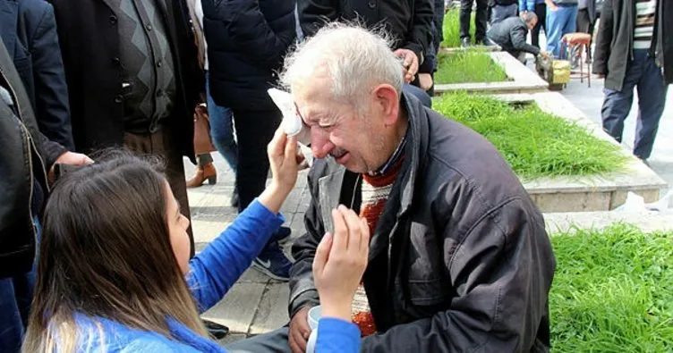 Darp edilen 78 yaşındaki boyacının gözyaşları