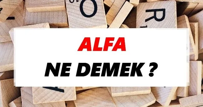 Alfa Ne Demek? TDK’ya Göre Alfa Sözlük Anlamı Nedir?