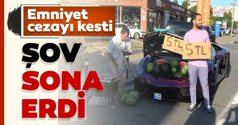 İstanbul’da karpuz satışı yapılan lüks otomobil trafikten men edildi