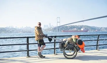 Dünyayı yürüyerek dolaşan gezgin İstanbul’da #istanbul