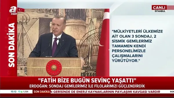 Cumhurbaşkanı Erdoğan'dan canlı yayında tarihe geçen 'Karadeniz'de doğalgaz rezervi bulduk' müjdesi | Video