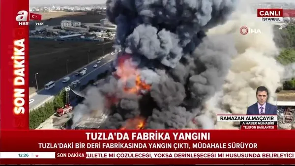 Son dakika: Tuzla'daki yangın havadan görüntülendi
