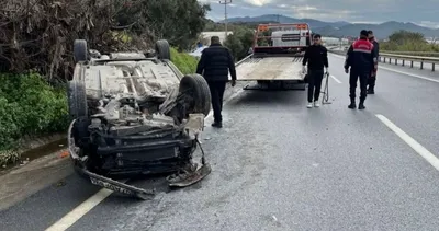 Alanya’da otomobil takla attı: 1 yaralı