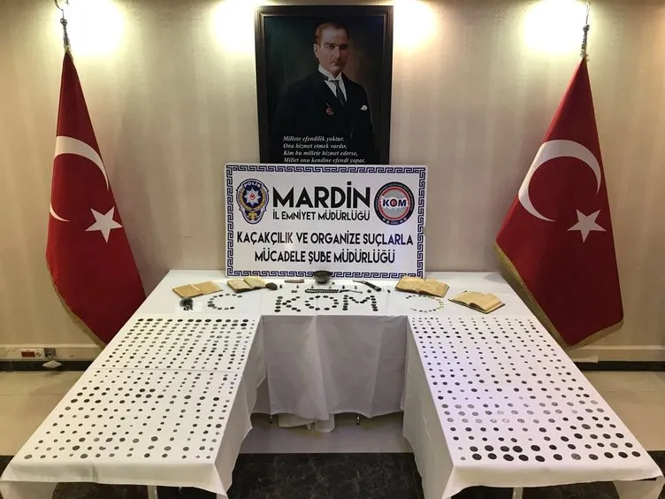 Mardin’de tarihi eserler ele geçirildi