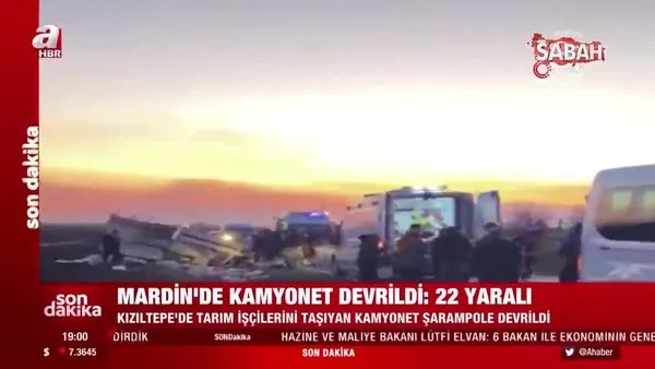 Mardin’de tarım işçilerini taşıyan kamyonet şarampole yuvarlandı: 22 yaralı | Video