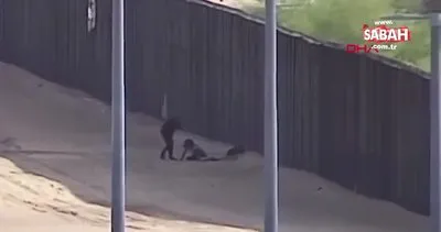 ABD’ye kaçak geçişte bir çocuğun 5 metrelik duvardan düşüşü güvenlik kamerasında