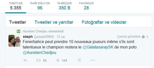 Galatasaray’lı Chedjou’dan Nani tweeti