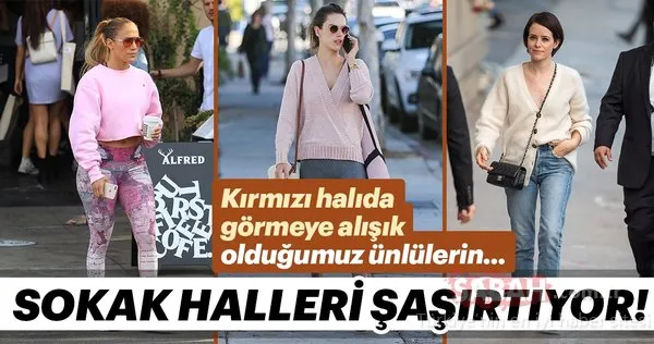 Kırmızı halıda görmeye alışık olduğumuz ünlülerin sokak halleri