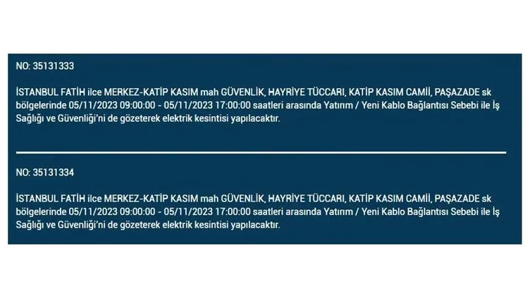 İstanbul elektrik kesintisi sorgulama | BEDAŞ açıkladı! 5 Kasım Pazar İstanbul’da nerede elektrik kesintisi yaşanacak, ne kadar sürecek?