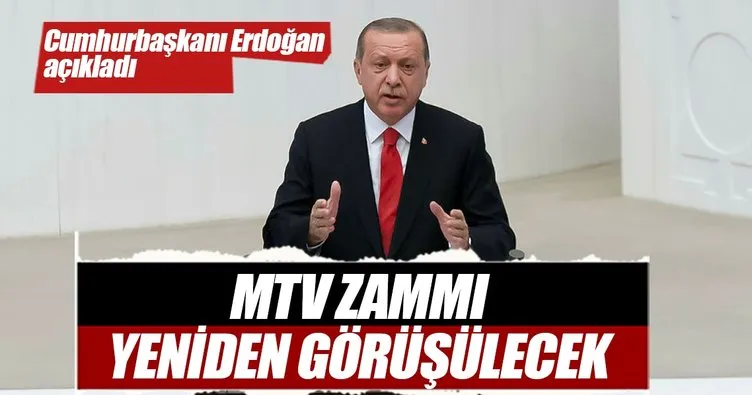 Cumhurbaşkanı Erdoğan’dan MTV zammı açıklaması