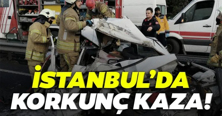 Son Dakika Haberi: İstanbul’da korkunç kaza! Bir kamyonet otomobile arkadan çarptı