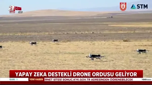 İşte yapay zekalı yerli ve Milli Drone sürülerinin ilk görüntüleri...