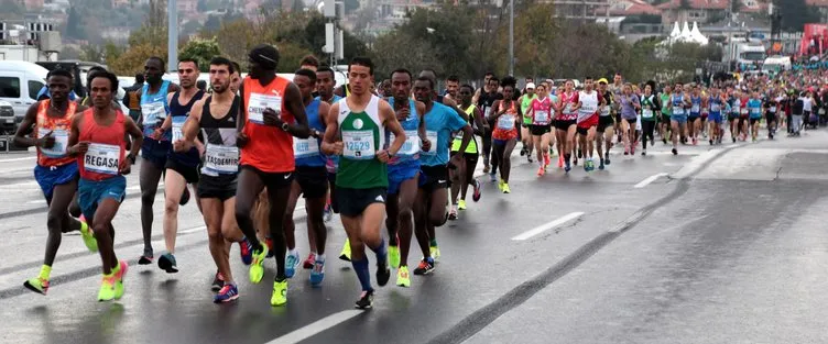 İstanbul’daki dev maratondan kareler