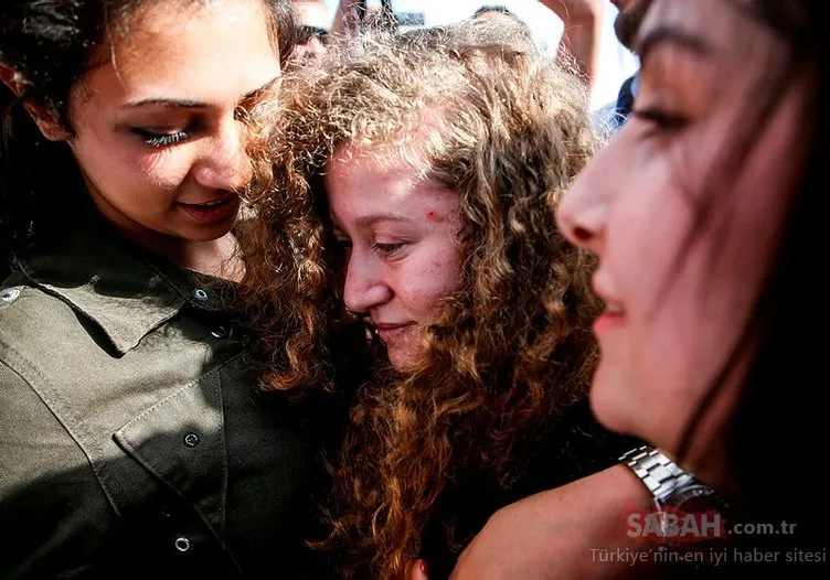Filistinli Cesur kız Ahed Tamimi 8 ay sonra serbest