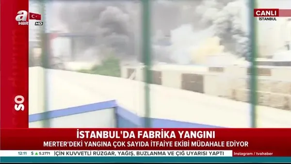 İstanbul Güngören'de fabrika yangını