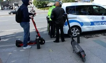 Kuralsız scooter kullanan 86 kişiye ceza kesildi #istanbul