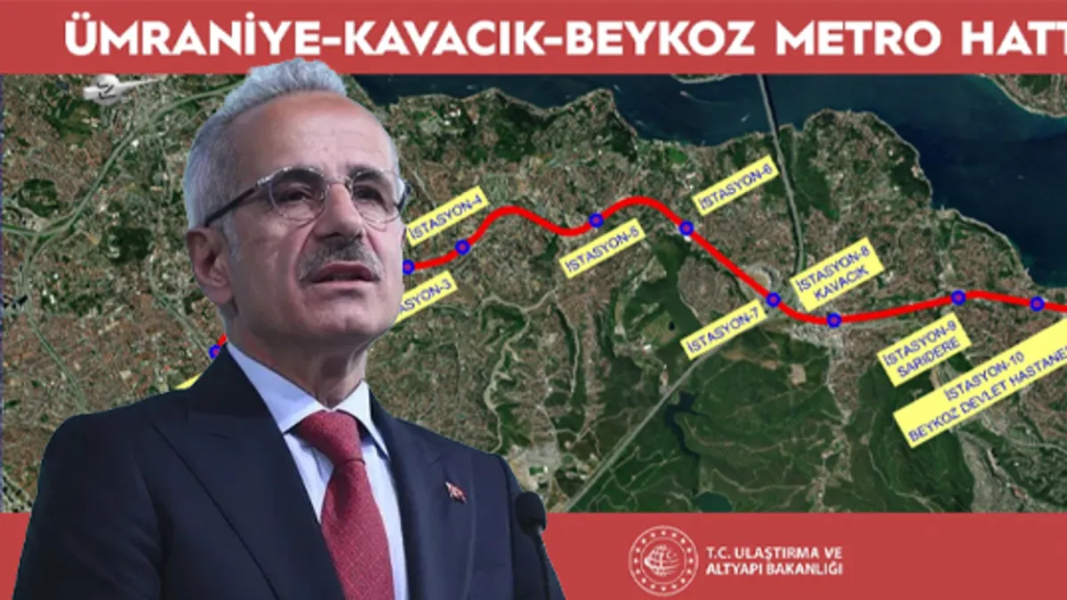İstanbul Anadolu Yakası'na yeni metro hattı! Bakan Uraloğlu duyurdu: Ümraniye, Kavacık ve Beykoz'u birbirine bağlayacak haber görseli
