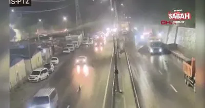 Trabzon-Gümüşhane kara yolunda heyelan anı kamerada | Video