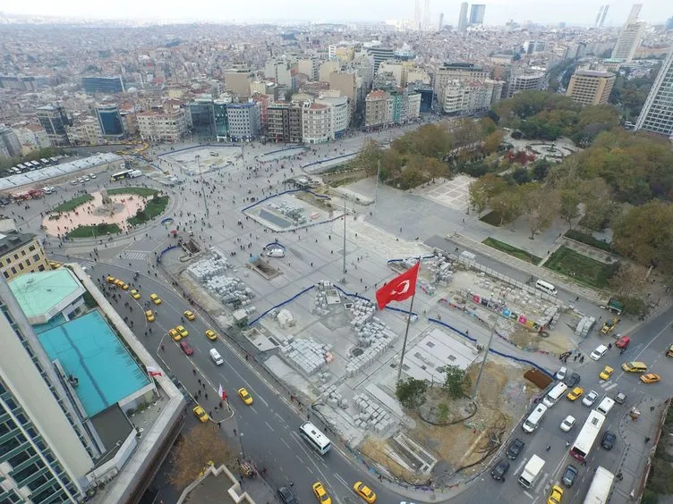 Taksim Meydanı’nı düzenleme çalışmalarında sona yaklaşıldı