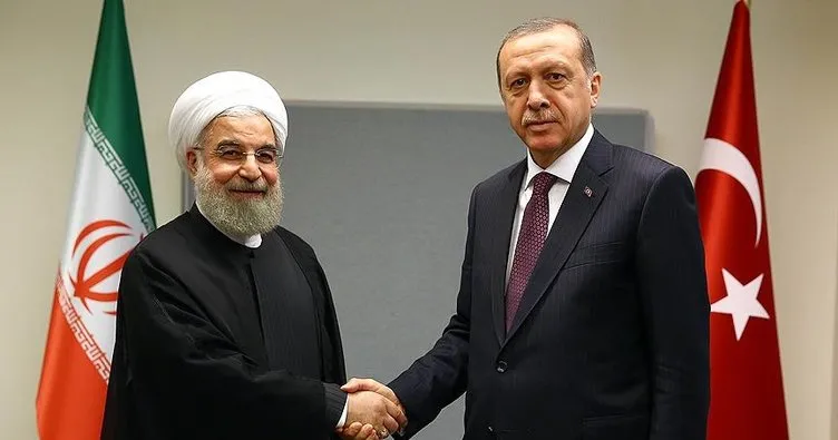 Başkan Erdoğan, Hasan Ruhani ile görüştü