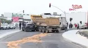 Başakşehir’de kamyonet hafriyat kamyonuna çarptı; 2 yaralı