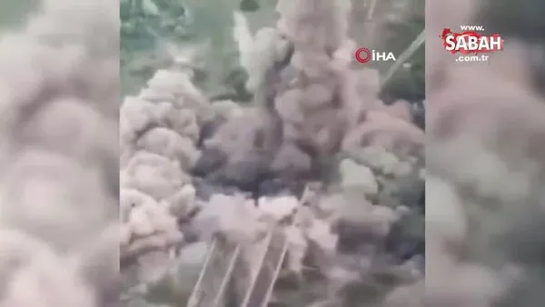 Ukrayna, Rus ordusunu engellemek için bir köprüyü daha havaya uçurdu | Video
