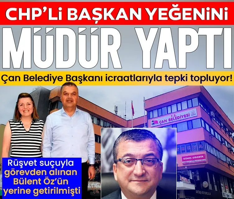 Yeğenini müdür yaptı