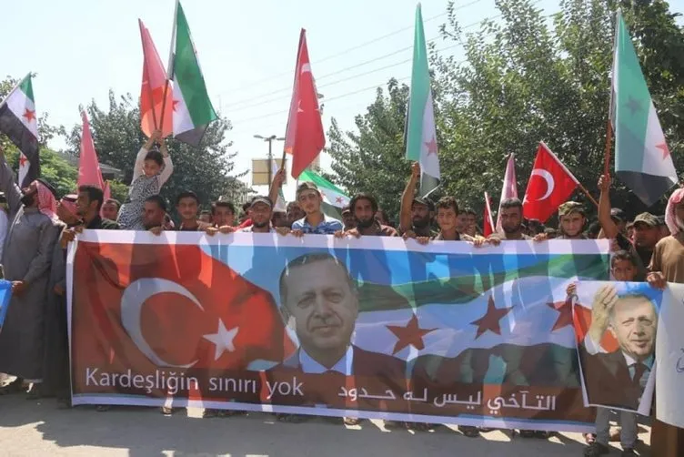Suriye’de Türkiye’ye teşekkür yürüyüşü