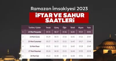 İstanbul iftar vakti saat kaçta, ne zaman? İmsakiye 2023 ile 25 Mart İstanbul iftar saati, sahur vakti ve tüm iller için imsak vakitleri