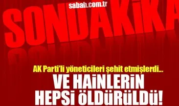 Son Dakika: Aydın Muştu ve Aydın Ahi’yi şehit eden teröristler etkisiz hale getirildi!