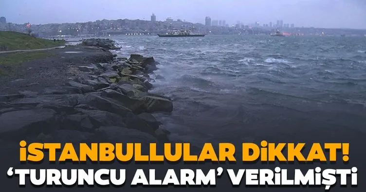 Son dakika:’Turuncu alarm’ verilmişti! İstanbul’da fırtına etkisini sürdürüyor