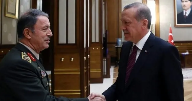 Cumhurbaşkanı Erdoğan, Genelkurmay Başkanı Akar ile görüşüyor