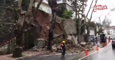 İstanbul Beykoz’da istinat duvarı çöktü!