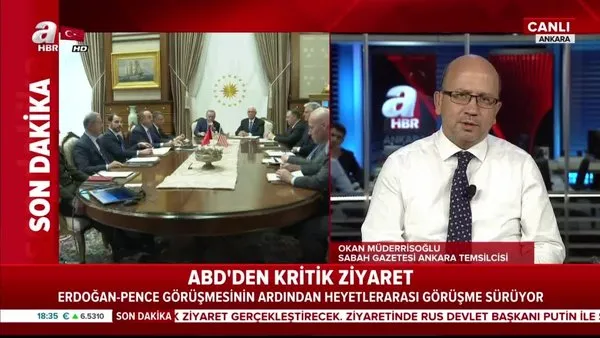 Başkan Erdoğan-Mike Pence görüşmesinde dikkat çeken masa düzeni