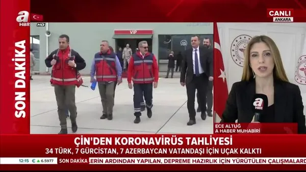 Çin'den Koronavirüs tahliyesi! 34 Türk, 7 Gürcistan, 7 Azerbaycan vatandaşı için uçak kalktı | Video