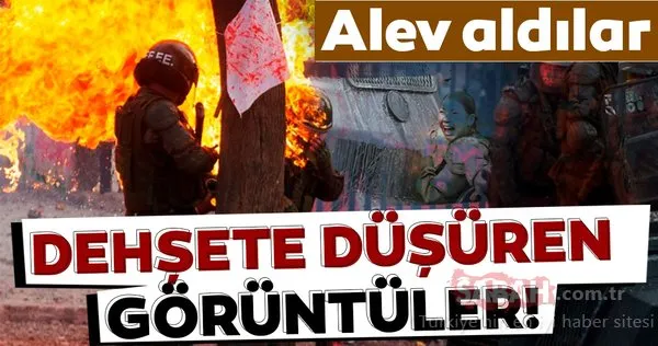 Tüm dünyayı dehşete düşüren görüntüler! Canlı canlı yandılar...