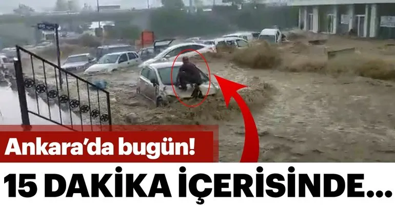 İşte Ankara Mamak’ta sel nedeniyle yaşanan görüntüler!