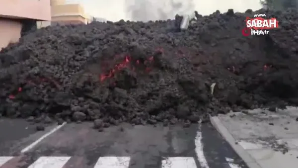 İspanyol bilim adamları La Palma’daki yanardağ için lavlardan örnekler topladı | Video