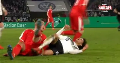 Almanya - Sırbistan maçında Leroy Sane’ye acımasız faul!