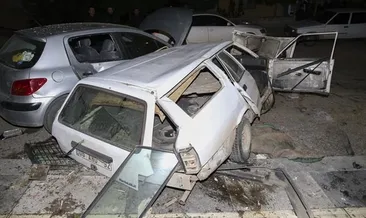 Otomobil alt sokağa uçtu! Yaralılar var