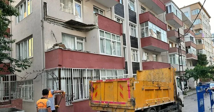 İstanbul’da balkon çöktü: Bina tahliye edildi!