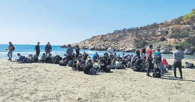 Aynı teknede 96 kaçak göçmen