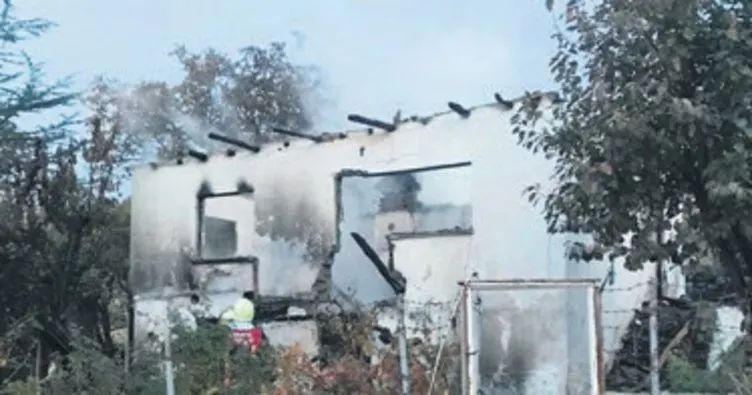 Kızılcahamam’da çıkan yangında bir ev yandı