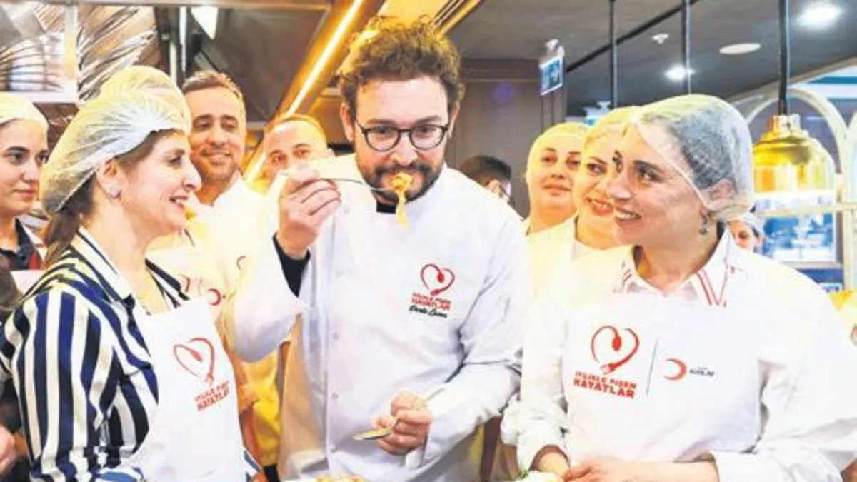 Danilo depremzede kadınlarla mutfakta buluştu Danilo depremzede kadınlarla mutfakta buluştu